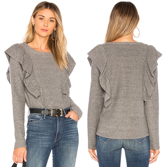 McGuire Denim Tops - McGuire Sabina Ruffle Sweatshirt Top